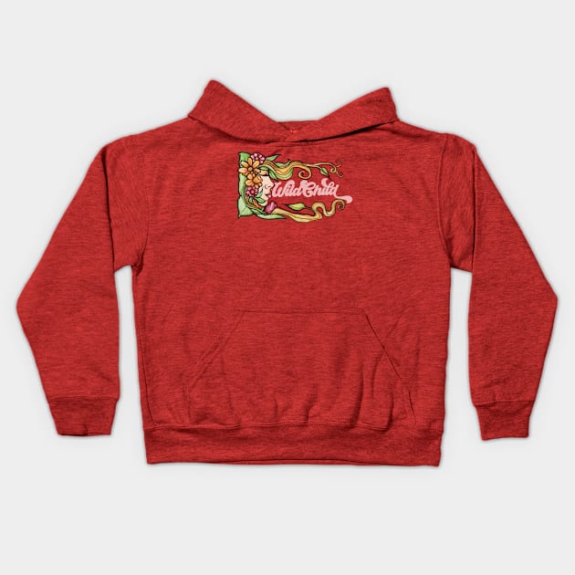 Wild Child Nature Lover Kids Hoodie by bubbsnugg